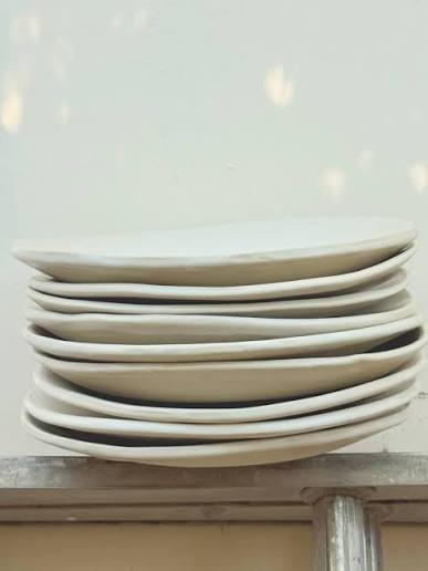 Whitewashed Bread Plate