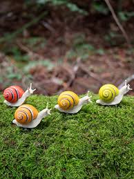 Tiny Clay Snail Pair