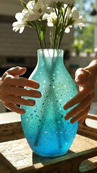 Sea Glass Bottle Vase