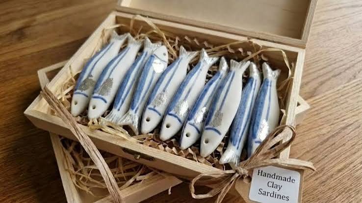 Sardine Shoal Clay Figure