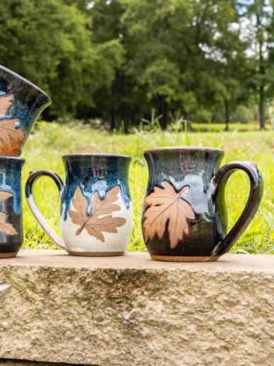 Pressed Fig Leaf Mug